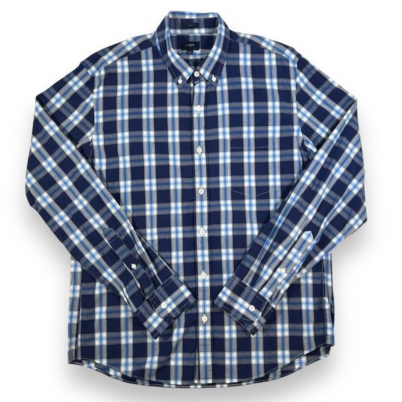 J Crew Plaid Button Down Shirt Mens‎ Large - Picture 1 of 6